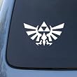 Legend of Zelda Triforce - Car, Truck, Notebook, Vinyl Decal Sticker Vinyl Color: White