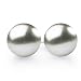 Bling Jewelry Tahitian Style Sea Shell Grey Pearl Ball Stud Earrings
