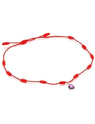 Mercedes Salazar "Stones" Red Bracelet with Amethyst Stone Bracelet