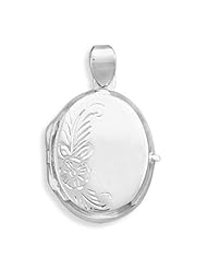 Small Polished/Floral Design Picture Locket