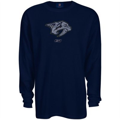 Nashville Predators Reebok Long Sleeve Faded Logo T-Shirt (Small)