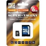 Super Talent/�����ѡ������ȡ�microSDHC�����ɡ�class10��16GB�����ܸ�ѥå�������ST16MSC0A