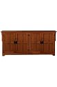 Craftsman Lowboy Sideboard Buffet Table Wood Doors Four door 72"w Dark Oak