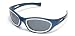 Fashion Stylish White Blue Plastic Frame Sports Unisex Sunglasses