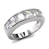1.50 Carat Princess Cut CZ Wedding Band