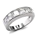 1.50 Carat Princess Cut CZ Wedding Band