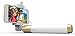 PerfectDay U-Shape Self-portrait Monopod Extendable Selfie Stick with Built-in Remote, White-Gold