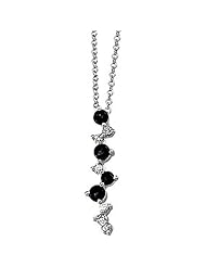 14K White Gold Sapphire and Diamond Necklace -- LIFETIME WARRANTY