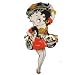 Betty Boop Wall Clock : Betty Biker Swing - Leg Clock