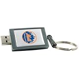 Centon DataStick Keychain MLB New York Mets Edition - USB flash drive - 4 GB - Hi-Speed USB - silver