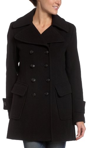 Esprit Women's Wool Blend Vintage Military Style Pea Coat