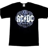 AC/DC 'Black Ice' circle grey logo black t-shirt