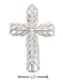 Sterling Silver DC Open Rope Trim Fancy Cross Charm