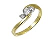 9ct Yellow Gold Diamond Three Stone Ladies Ring