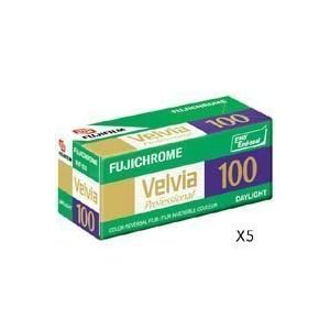 Fujifilm Fujichrome Velvia RVP 100 Color Slide Film, ISO 100, 220 Size, 5 Pack,... by