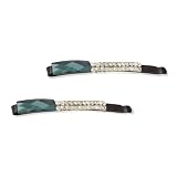 Shining Metallic Top Cubic Zirconia Bobby Pin (2 Pcs)