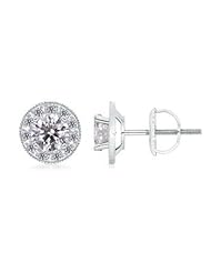 2 ct Solitaire Diamond Stud Earrings in White Gold