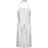Chef Designs 1751 Adult's Standard Bib Apron White One Size