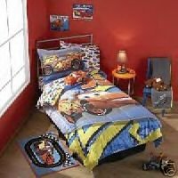 Disney Store CARS Twin Bedding Flannel Sheet Comforter