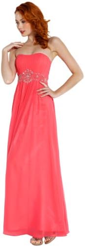 Strapless Chiffon Goddess Long Gown Prom Dress Formal Bridesmaid Junior Plus Size