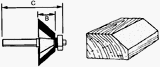 Freud 40-114 45 Degree Chamfer Bit with 1/2-Inch Shank