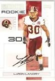 2007 Playoff NFL Playoffs Signatures Silver #136 LeRon Landry - Washington Redskins (Serial #'d to 25) (Football Cards)<br />