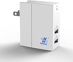 iXCC&reg; Dual USB 4.2 Amp (20 Watt) SMART High Capacity [High Power] AC Travel Wall Charger - ChargeWise (tm) Technology [High Speed] FAST Charging for Apple iPhone 6 6 plus 5s 5c 5; ipad air; iPad Air mini (Retina Display); iPad 4; ipad2; Samsung Galaxy S5 S4 S3; Note 2 and Note 3; the new HTC One (M8); Google Nexus and More [White]