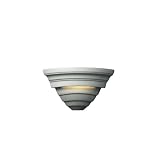 Justice Design Group CER-1865-CRB Carbon - Matte Black Ceramic Single Light 11.75