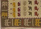 ShalinCraft Home Decorating Double Layered Embroidered Cotton Bedspread India Block Printing Size Twin (bscov316)