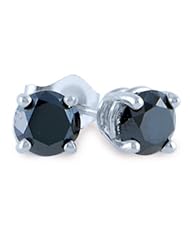 14k White Gold Black Diamond Studs (2 ct.tw)