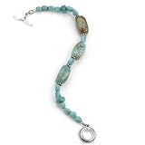Barse Sterling Silver Genuine Turquoise Toggle Bracelet