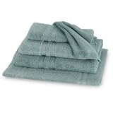 4 PC 100% Egyptian Cotton Bath Towel Set, BLUE