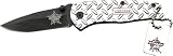 Professional Bull Riders 3.5-Inch Diamond Plate Pocket Knife