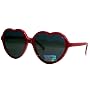 Heart-Shaped Solid Red "Lolita" Sunglasses with Smoke Lens
