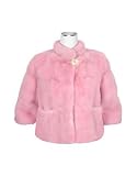 Forzieri Pink Cropped Mink Fur Two-pocket Jacket