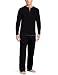 Joseph Abboud Men's Cotton Knit Sleep Set, Black, Medium