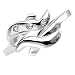 Sterling Silver Contemporary Toe Ring With Cubic Zirconia. Beautifully presented in a Kooqi gift box and red organza bag.