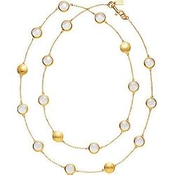 Coach Daphne Bubble Clear Station Necklace in Bag Gold Clear