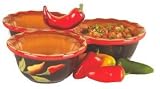 Santa Fe Triple Condiment Server