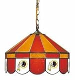 IMAGE OF Imperial Washington Redskins Licensed 16-Inch Diameter Stained Glass Pub Light