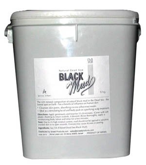 Dead Sea Black Mud - 100% Natural - Great for the Face and Body - 11 Lbs Bucket