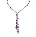 Jewelry : Necklace - N182 - Lariat Style - Swarovski (tm) Crystals and Mixed Beads ~ Amethyst (30")