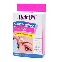 Hair Off Instant Eyebrow Shapers Cold Wax Strips 18s