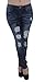 Style M380P - Plus Size Mid Waist Colombian Design Ripped Skinny Jeans