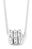 Sterling Silver True Love Waits Rings Pendant by Bob Siemon, 24