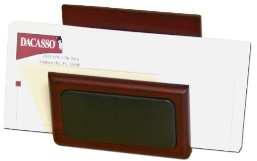 Dacasso Rosewood and Leather Letter Holder