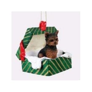 Amazon.com: Yorkshire Terrier Puppy Cut Gift Box Green Ornament ...