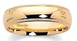 Image of 18ct Yellow comfort fit court with millgrained edge 5mm wide