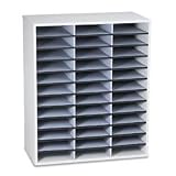 Fellowes 25071 Literature Organizer, Laminate Shell, 36 Legal Size Compartments, Dove Gray