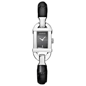 GUCCI Women's 6800 Series Black Bamboo Watch #YA068519